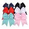 7 Inches Rhinestone Hair Bows Elastic Hair Tie Ribbon Large Cheer Bow Ponytail Holder Hair Band for Women Girls Kids Teens (Red)