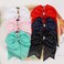 7 Inches Rhinestone Hair Bows Elastic Hair Tie Ribbon Large Cheer Bow Ponytail Holder Hair Band for Women Girls Kids Teens (Red)