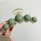 ROMODIYA Green Pearl Hair Clip, 1 Pack, Large Metal Simple Pearls Hair Claw Clips, Hair Accessories for Women, Fashion Hair Decorations, Hair Securing, Multipurpose, 3.9 inches, 1.3 ounces