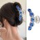 ROMODIYA Halloween Hair Clip, Large Acrylic Plastic Evil Eye Design Blue Hair Claw Clips, 5 Pieces, Strong Hold for Women Hair Barrette Crab, Hair Accessories for Halloween, Cosplay, Party Gift