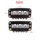MapofBeauty 50 Pcs Wig Snap Clips for Hair extension Metal 6 Teeth U Shape Clip Hairpiece Accessories (Black)