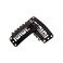 MapofBeauty 50 Pcs Wig Snap Clips for Hair extension Metal 6 Teeth U Shape Clip Hairpiece Accessories (Black)