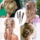 4 Pcs Hair Teasing Comb Set Women Rat Tail Weaving Highlighting Comb Triple Hair Brush Styling Backcombing Parting Slicking Salon Curly Long Thick Wet Hair