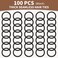 Hair Ties Black 100Count Extra Thick 5CM, Bulk Elastic Hair Bands for Thick Heavy Hair, Seamless Hair Accessories for Girls Women, Ponytail Holder (Black)