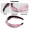 VOCOSTE Pink Knotted Velvet Headband, Wide Padded Non-slip Hairband with Soft Headwear for Women's Fashion Hair Accessories