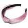 VOCOSTE Pink Knotted Velvet Headband, Wide Padded Non-slip Hairband with Soft Headwear for Women's Fashion Hair Accessories