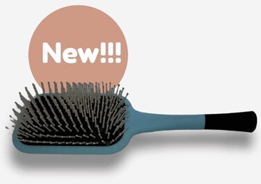 iBeauty&trade; Paddle Brush (Nylon Pins for Increase Blood Flow to Scalp) - Matte Blue