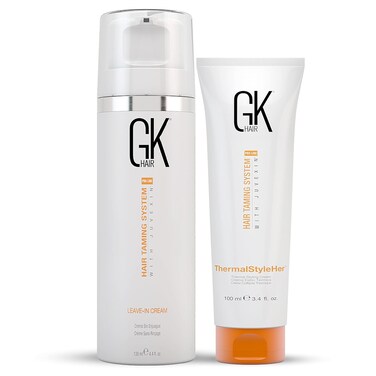 GK HAIR Global Keratin Leave in Conditioner Cream 130ml For Detangling Smoothing Strengthening Moisturizing &amp; Frizz Control-ThermalStyleHer - 100ml/3.4oz