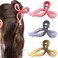 Women's Bows Large 5.1 Inch Claw Clips for Thick Hair - Pink Ribbon Hair Clips