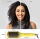 LENA Ionic Straightening Brush - Pro Flat Iron Straightener Comb and Heated Paddle Brush Styler with Extra Ion Care for Ultra Smooth Hair, Anti-Scald，Auto Off, Max 450&deg;F (Yellow)