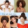 2Pcs Afro Puff Ponytail Ties Adjustable Hair Ties Satin Hair Scrunchies Long Hairband Afro Hair Accessories for Thick Hair Dreadlock Natural Hair Ties Curly Hair Bun