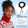2Pcs Afro Puff Ponytail Ties Adjustable Hair Ties Satin Hair Scrunchies Long Hairband Afro Hair Accessories for Thick Hair Dreadlock Natural Hair Ties Curly Hair Bun
