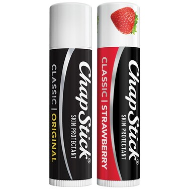 ChapStick Lip Care Bundle &ndash; Classic Strawberry + Classic Original Lip Balm, 0.15 Oz Ea (2 Piece Set)
