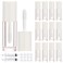 12pcs 2.5ml Empty Lip Gloss Tubes with Wand Cute Lip Gloss Containers Refillable Cosmetic Lip Balm Tubes Lip Gloss Supplies Kit + 2pcs Syringes (White)