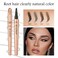 Waterproof Dark Brown Eyebrow Microblading Pen - Four Point Brow Pen for Natural-Looking Eyebrows, Long-Lasting and Smudge-Proof.(Dark Brown/02)