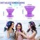 JULBEAR Hair Rollers, 60 Pcs Purple Silicone Curlers Including 30pcs Large 30pcs Small Overnight Heatless Curling Rod Headband with 2 Combs for Women Girls' Long and Short Hair