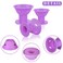 JULBEAR Hair Rollers, 60 Pcs Purple Silicone Curlers Including 30pcs Large 30pcs Small Overnight Heatless Curling Rod Headband with 2 Combs for Women Girls' Long and Short Hair