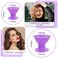 JANYUN 40 Pcs Purple Magic Hair Rollers Include 20pcs Large Sleeping Silicone Curlers 20pcs Heatless Small Hair Curlers (Purple)