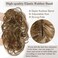 RUWISS Large Messy Bun Hair Piece 100% Human Hair Layered Wavy Curly Hair Buns Hair Piece for Women Thick Updo Hairpiece for Daily Wear Real Hair Ponytail Extension (Brown with Warm Blonde Highlights)