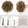 RUWISS Large Messy Bun Hair Piece 100% Human Hair Layered Wavy Curly Hair Buns Hair Piece for Women Thick Updo Hairpiece for Daily Wear Real Hair Scrunchies Brown Ponytail Extension