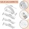 Ahoney 4 Pieces Rhinestone Hair Clips Small Hair Barrettes for Women Glitter Sparkly Metal Spring Hair Accessories Crystal Ponytail Holders Side Clips for Women (Silver)