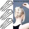 6 Pieces Metal Hair Forks and 4 Prong U-Shape Sticks - Side Combs, Teeth Pins for Updo Buns and Women's Hair Styling Accessories (Black)