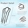 6 Pieces Metal Hair Forks and 4 Prong U-Shape Sticks - Side Combs, Teeth Pins for Updo Buns and Women's Hair Styling Accessories (Black)
