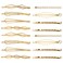 16 Pieces Geometric Metal Hair Pins, Pearls Hair Clips Elegant Hair Barrettes Bridal Gold Metal Bobby Pins Dainty Embellished Bobby Pins for Woman and Girls