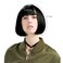 REECHO 11" Short Bob Wig with bangs Synthetic Hair for White Black Women Color: Black