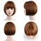 REECHO 11" Short Bob Wig with bangs Synthetic Hair for White Black Women Color: Linen