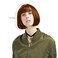REECHO 11" Short Bob Wig with bangs Synthetic Hair for White Black Women Color: Linen