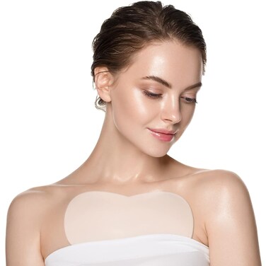 Chest Wrinkle Pads Upgraded - Decollete Anti Cleavage Wrinkles Silicone Pad Set of 3 Reusable Patches for Skin Lines Prevention, Wrinkle Remover Treatment