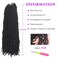 24 Inch 7Packs New Faux Locs Goddess Curly Wavy Crochet Braids Hair 126Strands Natural Black Synthetic Most Natural Soft Locs Crochet Dreadlock Hair Extensions for Woman (24 Inch, 1B#)