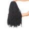 24 Inch 7Packs New Faux Locs Goddess Curly Wavy Crochet Braids Hair 126Strands Natural Black Synthetic Most Natural Soft Locs Crochet Dreadlock Hair Extensions for Woman (24 Inch, 1B#)