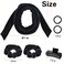 Heatless Hair Curler For Long Hair Extra Long Curls Soft Headband Curlers Sleep Overnight Creates heatless curls and waves No Heat Curlers Rod for Women Girls(Black)