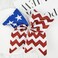 4th of July Patriotic Hair Ties, Elastic Ponytail Holders with American Flag Bows and Grosgrain Bands - Independence Day Hair Decorations and Accessories for Women and Kids (1PCS)