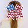 4th of July Patriotic Hair Ties, Elastic Ponytail Holders with American Flag Bows and Grosgrain Bands - Independence Day Hair Decorations and Accessories for Women and Kids (1PCS)