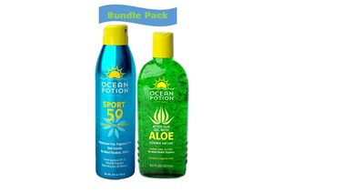 Ocean Potion Sport SPF#50 5.5oz C-Spray + Ocean Potion Aloe Vera Gel 8.5oz Duo-Pack