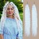 Ocean Wave Crochet Hair 24 Inch 2 Packs Deep Wave Curly Braiding Hair Extensions Synthetic Curly Crochet Hair For Black Women(24inch, 2pack, white)