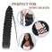 Ocean Wave Crochet Hair 24 Inch 2 Packs Deep Wave Curly Braiding Hair Extensions Synthetic Curly Crochet Hair For Black Women(24inch, 2pack, blue)