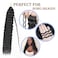 Ocean Wave Crochet Hair 24 Inch 2 Packs Deep Wave Curly Braiding Hair Extensions Synthetic Curly Crochet Hair For Black Women(24inch, 2pack, 27)