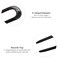 Parcelona French U Shaped Prong Black Large 4 3/4" Celluloid Made in France Set of 2 No Metal Chignon Hair Pin Sticks for Girls and Women