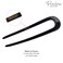 Parcelona French U Shaped Prong Black Large 4 3/4" Celluloid Made in France Set of 2 No Metal Chignon Hair Pin Sticks for Girls and Women