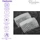 Parcelona French Bold Edge Clear Small 2 3/4" Celluloid Pin Wide Teeth Set of 2 Side Slide Hair Combs for Women and Girls, Made in France (Clear)