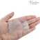 Parcelona French Bold Edge Clear Small 2 3/4" Celluloid Pin Wide Teeth Set of 2 Side Slide Hair Combs for Women and Girls, Made in France (Clear)