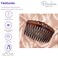 Parcelona French Crown Tortoise Shell Brown Small 2 3/4" Celluloid Set of 2 Flexible 13 Teeth Side Hair Combs for Women and Girls, Made in France