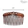 Parcelona French Crown Tortoise Shell Brown Small 2 3/4" Celluloid Set of 2 Flexible 13 Teeth Side Hair Combs for Women and Girls, Made in France