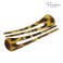 Parcelona French Long Duo Light Shell Savana Large 4.75&rdquo; Celluloid Set of 2 French Twist Stick Clip Pins 2-Prong Hair Fork for Girls Spiral Up-do Chignon Bun Holder Flexible Durable Styling Paris Hair