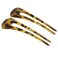 Parcelona French Long Duo Light Shell Savana Large 4.75&rdquo; Celluloid Set of 2 French Twist Stick Clip Pins 2-Prong Hair Fork for Girls Spiral Up-do Chignon Bun Holder Flexible Durable Styling Paris Hair