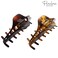 Parcelona French Boss Thin and Narrow Light Tortoise Shell and Brown 3 1/2&rdquo; Celluloid Covered Spring Set of 2 Hair Claw Clips